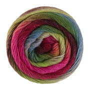 Bol Lana Grossa Meilenweit 100 Color Mix Sparks 7611 in de kleuren Braam/Rood/Lichtrood/Pistache/Petrol/Groen/Limoen/Pastelgroen/Beige - Lana Grossa Meilenweit 100 Color Mix Sparks 7611 Braam/Rood/Lichtrood/Pistache/Petrol/Groen/Limoen/Pastelgroen/Beige