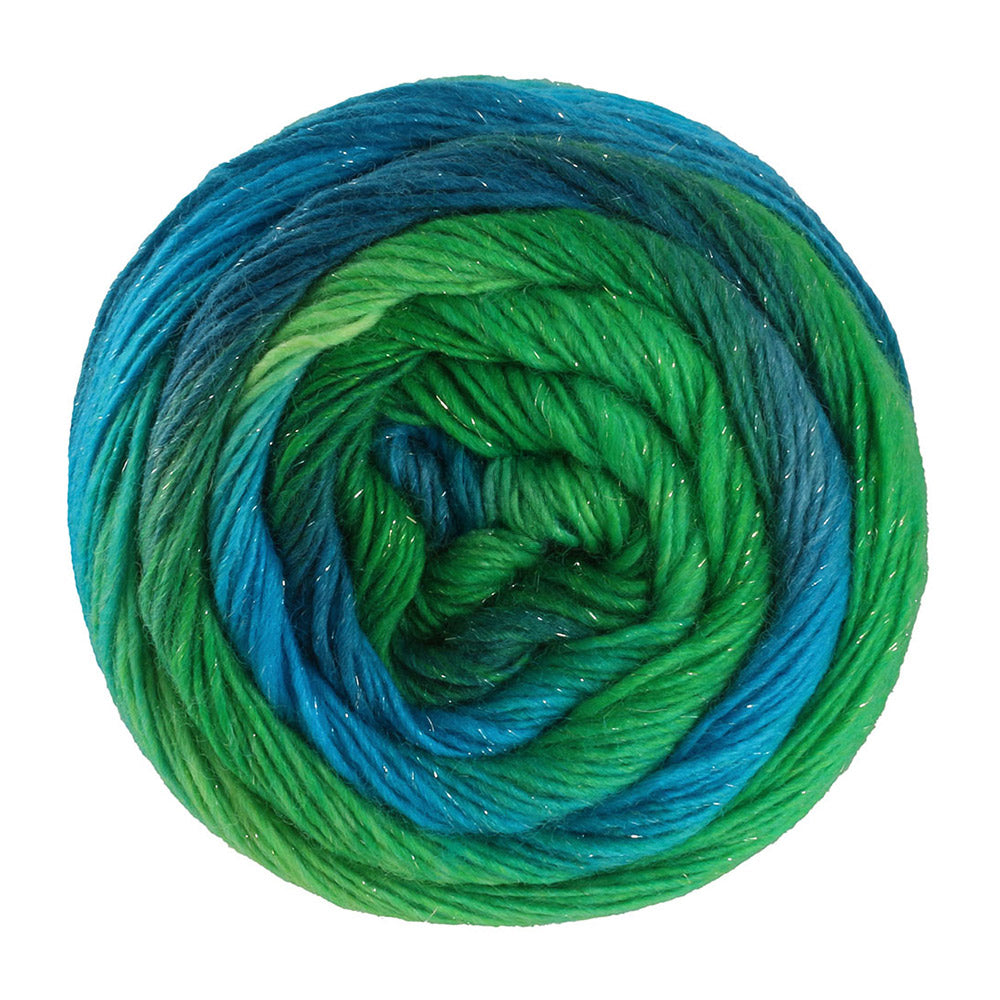 Bol Lana Grossa Meilenweit 100 Color Mix Sparks 7612 in de kleuren Zeegroen/Smaragd/Jade/Petrol/Donkergroen - Lana Grossa Meilenweit 100 Color Mix Sparks 7612 Zeegroen/Smaragd/Jade/Petrol/Donkergroen