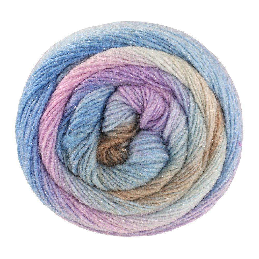 Bol Lana Grossa Meilenweit 100 Color Mix Sparks 7622 in de kleuren Mint/Grijsbeige/Taupe/Lila/Flieder/Blauwturquoise - Lana Grossa Meilenweit 100 Color Mix Sparks 7622 Mint/Grijsbeige/Taupe/Lila/Flieder/Blauwturquoise