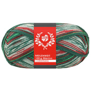 Lana Grossa Meilenweit 100 Merino Christmas Lurex 6804 Rood/Donkergroen/Lichtgroen/Wit/Donkerrood - bol sokkengaren