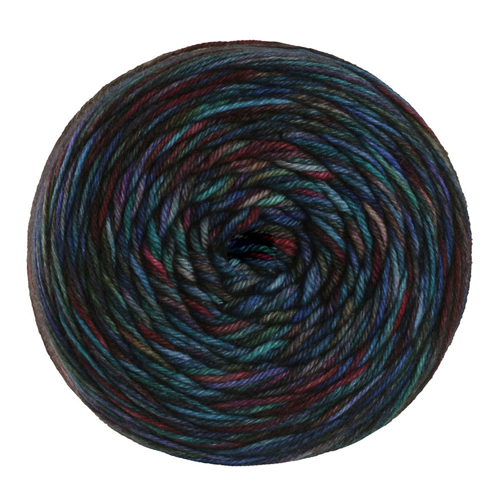 Lana Grossa Meilenweit 100 Sooty 6222 Donker-/Grijs-/Lichtblauw/Grijs-/Zwartgroen/Donkerviolet - bol sokkengaren met kleurverloop