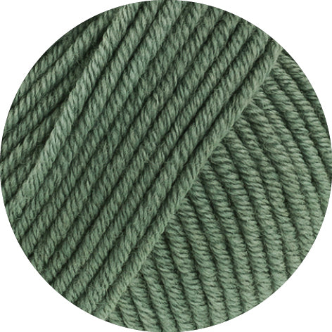 Lana Grossa Merino Piú 004 Oleandergroen - kleurdetail van bol garen
