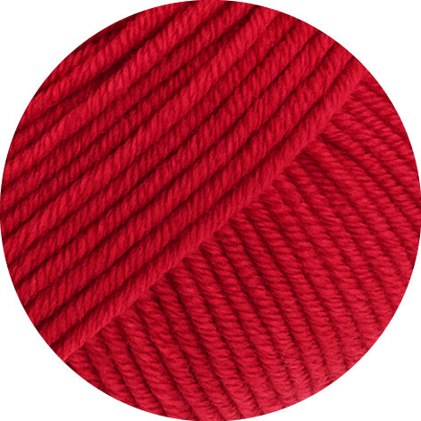 Lana Grossa Merino Piú 014 Rood - kleurdetail van bol garen