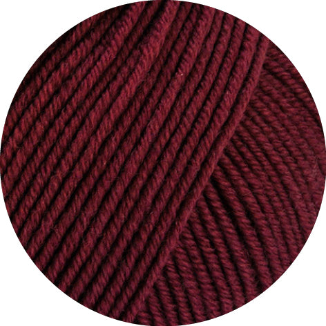 Lana Grossa Merino Piú 017 Bordeaux - kleurdetail van bol garen