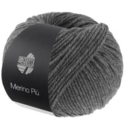 Lana Grossa Merino Piú 026 Donkergrijs - bol garen