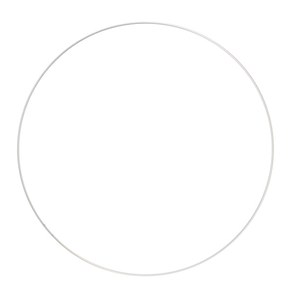 Metalen ring 45cm - Wit