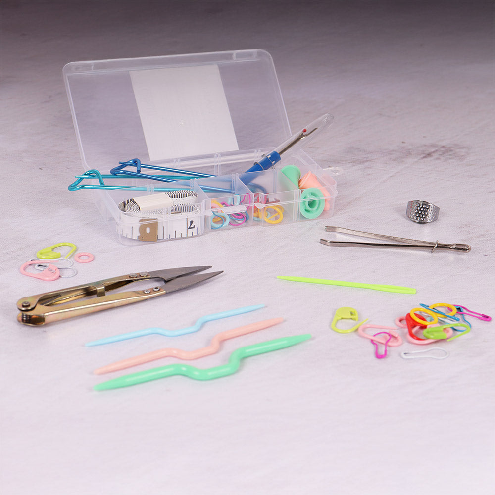 Milward compacte haak- en brei accessoireset 17-delig in opbergbox (2)