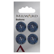 Milward Glans Knoop Blauw/Paars 17mm (4 stuks)