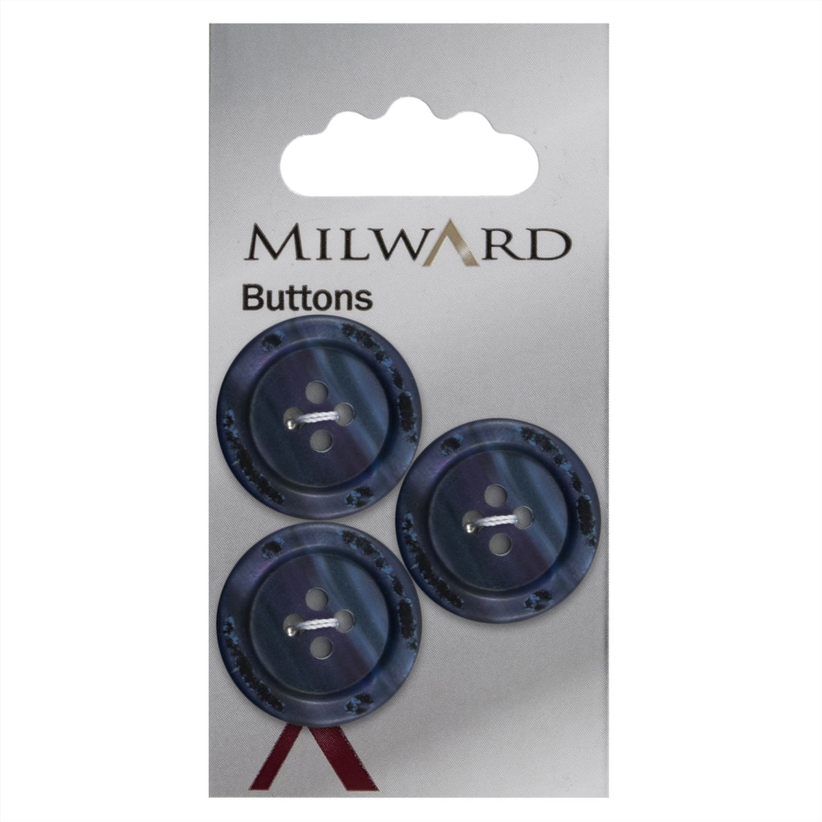 Milward Glans Knoop Blauw/Paars 22mm (3 stuks)