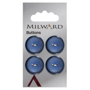 Milward Glans Knoop Donkerblauw 19mm (4 stuks)