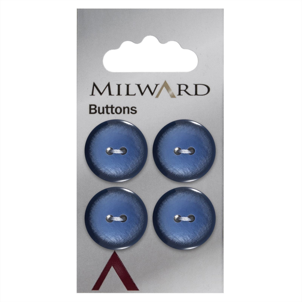 Milward Glans Knoop Donkerblauw 19mm (4 stuks)