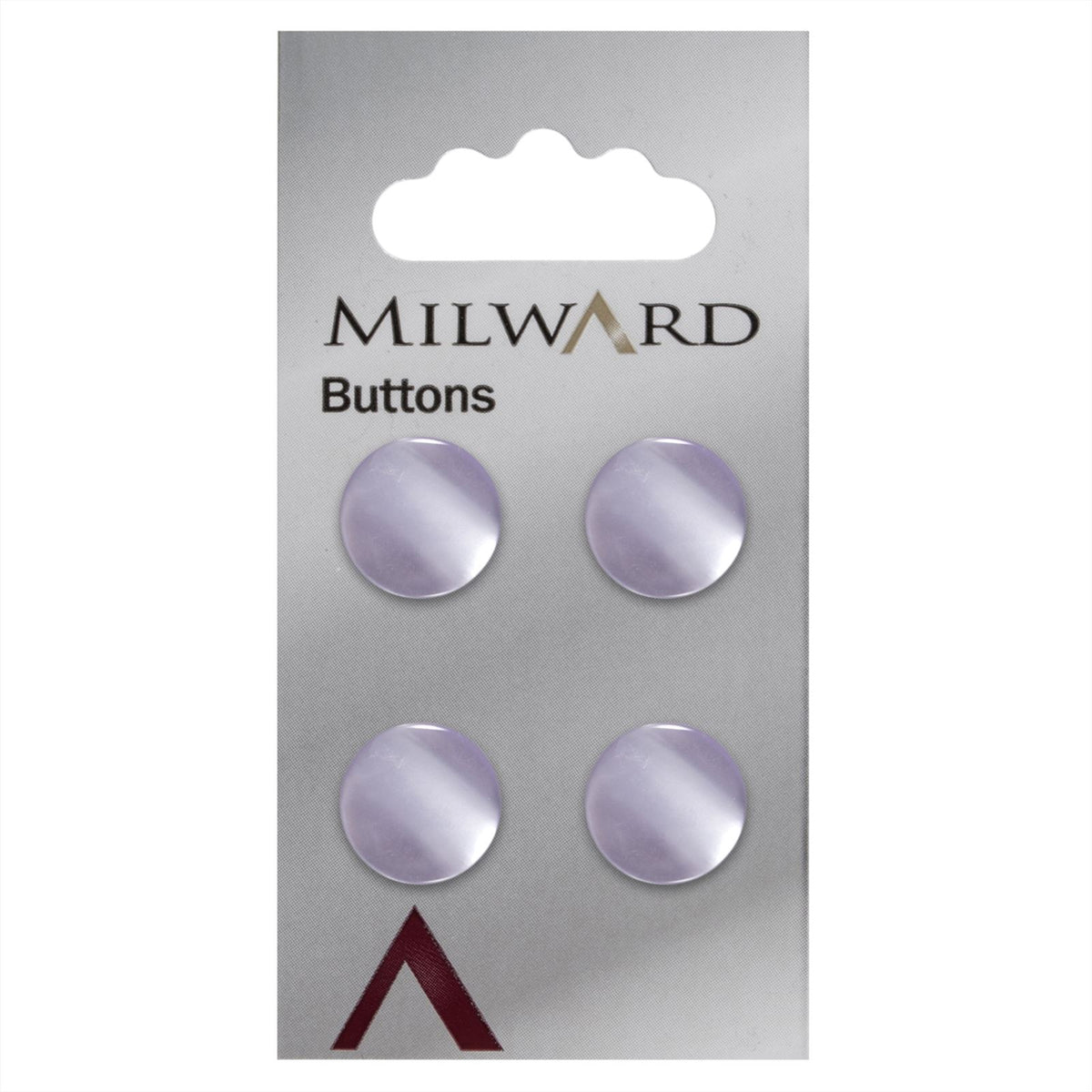 Milward Glanzende Knoop Lila 15mm (4 stuks)