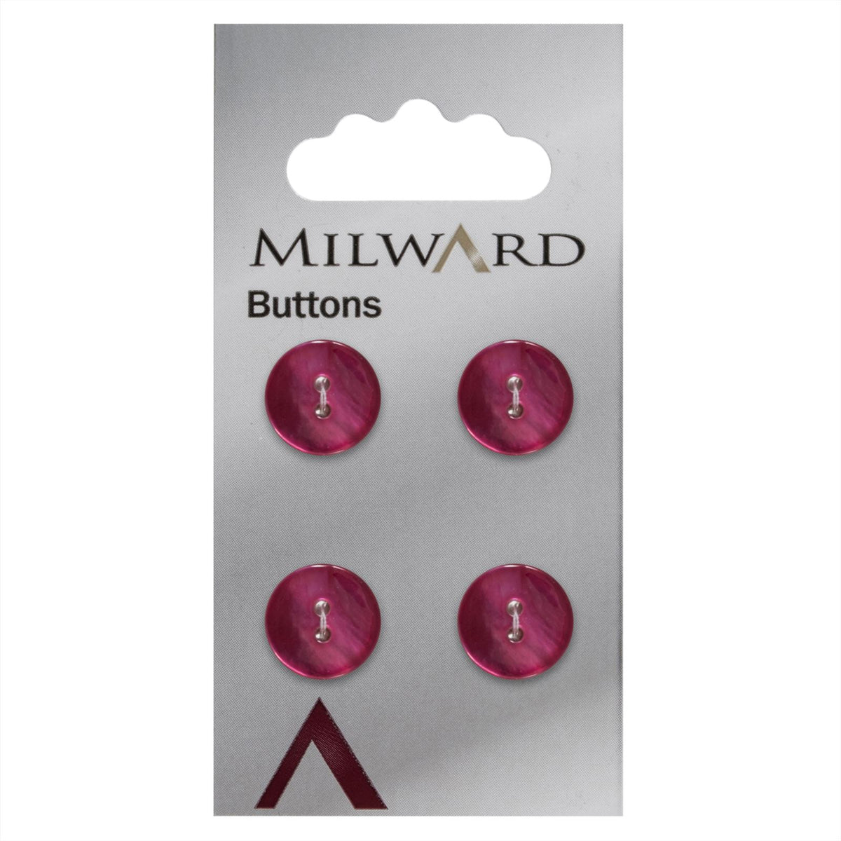 Milward Hardroze Parelmoer Knoop 12mm (4 stuks)
