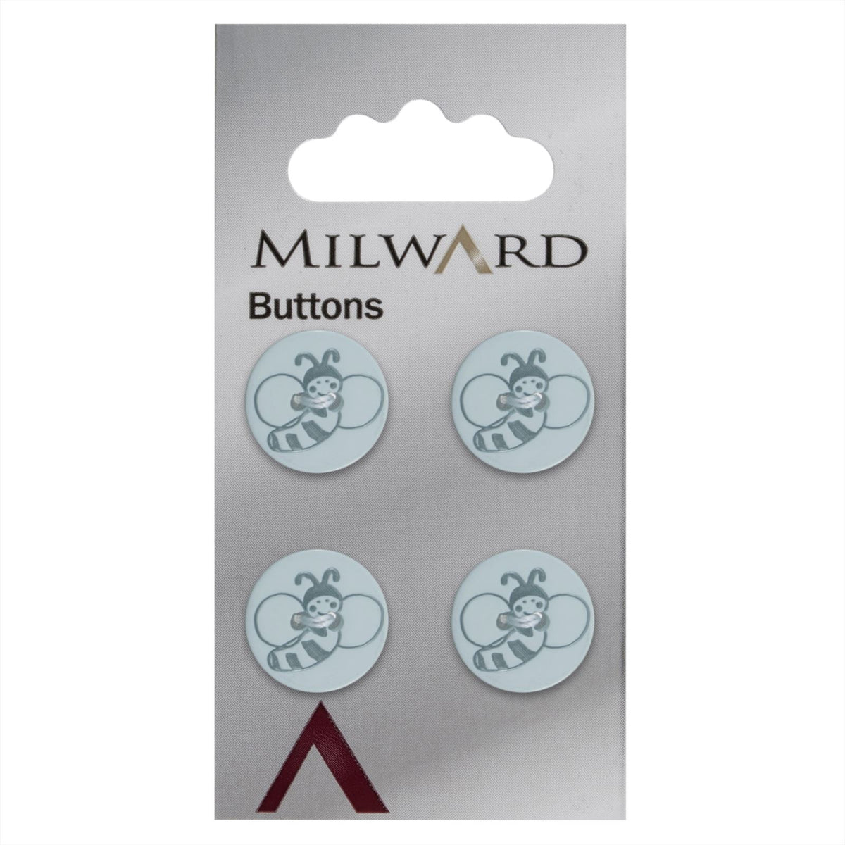 Milward Knoop Blauw Met Bij 15mm (4 stuks)