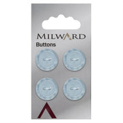 Milward Knoop Blauw Met Parelmoer Rand 16mm (4 stuks)