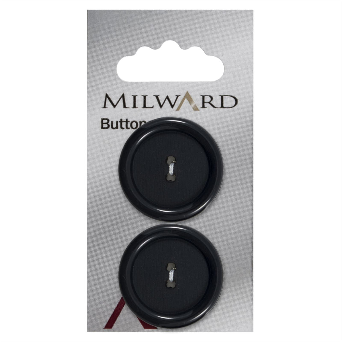 Milward Knoop Blauw/Zwart Opstaande Rand 27mm (2 stuks)