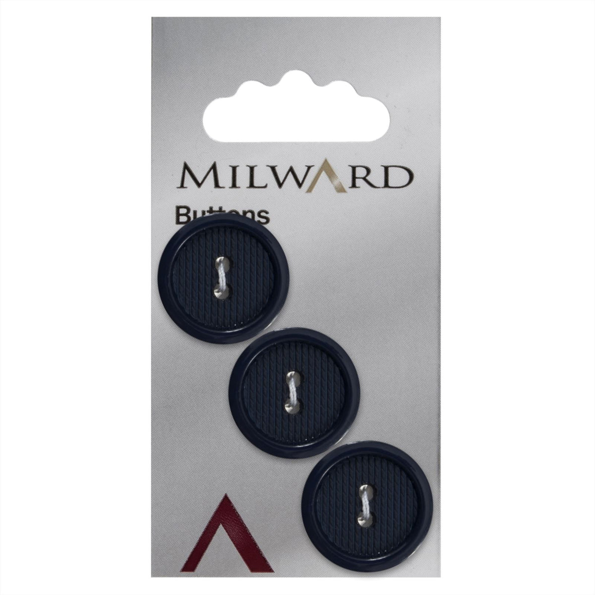 Milward Knoop Blauw/Zwart Textuur 20mm (3 stuks)
