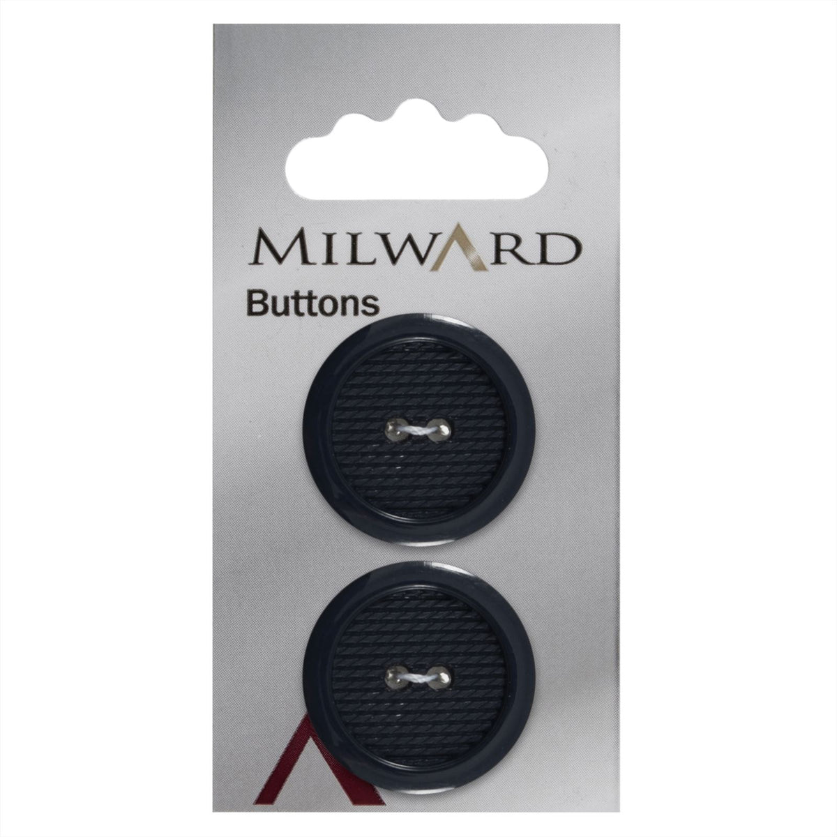 Milward Knoop Blauw/Zwart Textuur 25mm (2 stuks)
