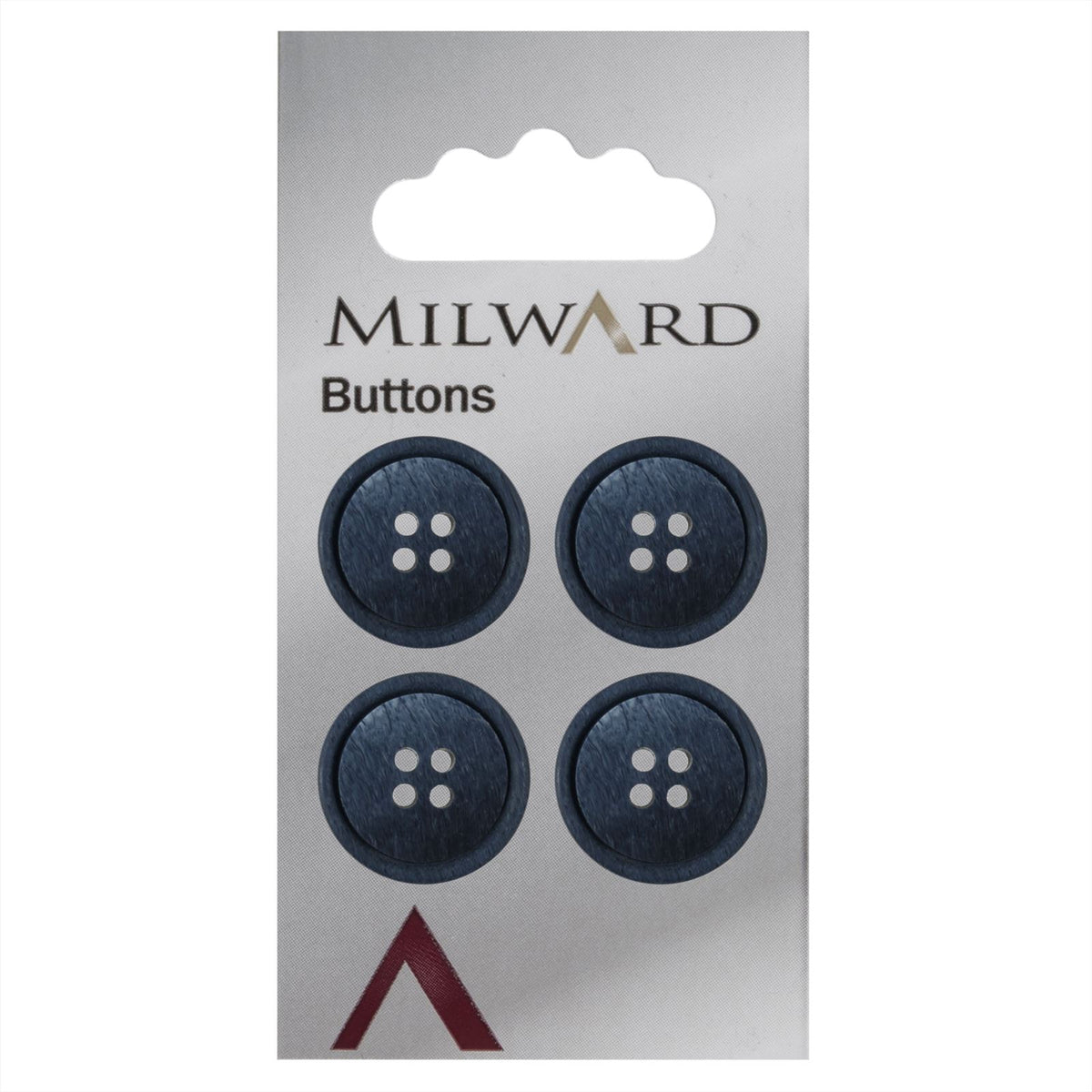 Milward Knoop Donkerblauw Glans 20mm (4 stuks)