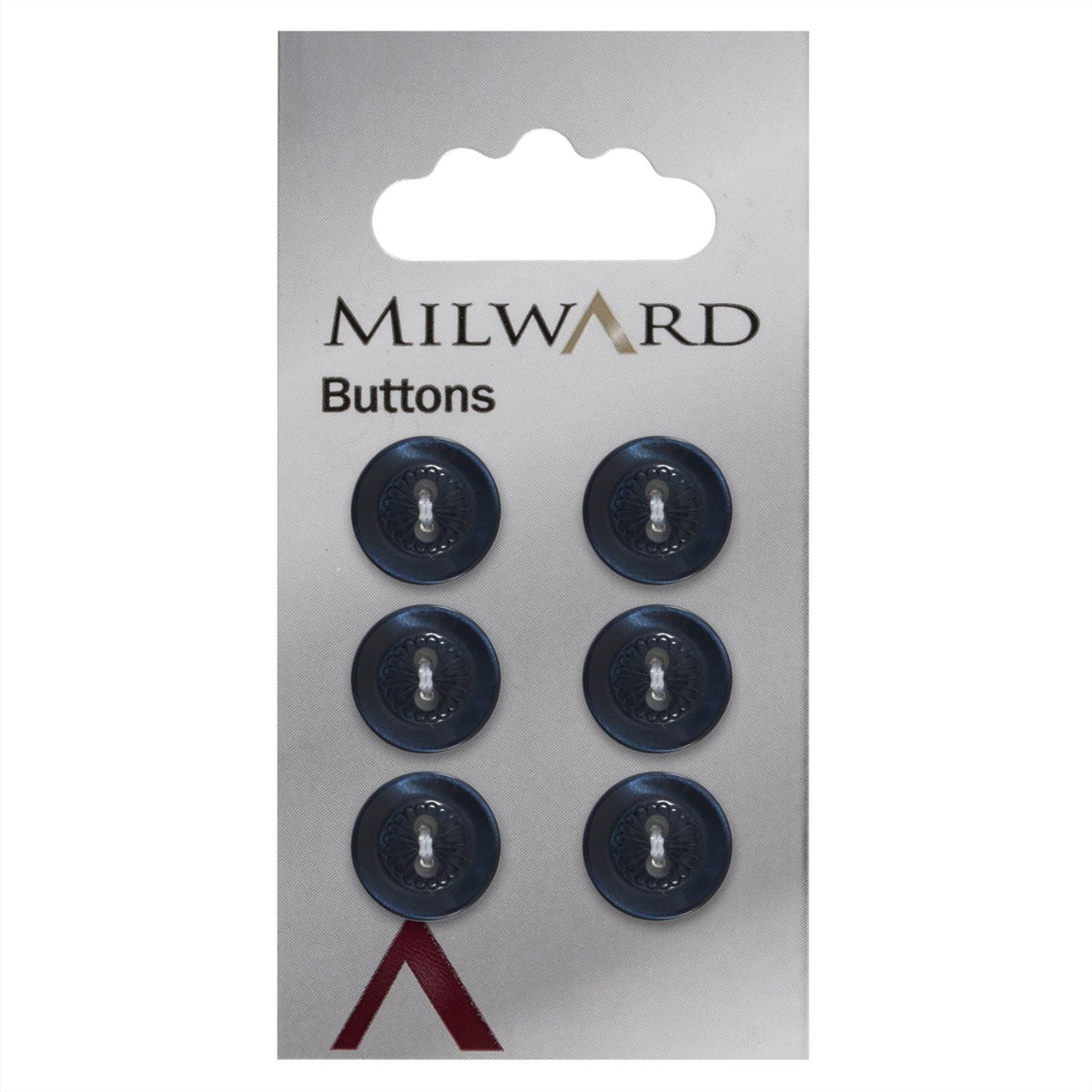 Milward Knoop Donkerblauw Met Bloem 12mm (6 stuks)