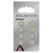 Milward Knoop Geel Glans Bloem/Ster 10mm (8 stuks)