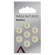 Milward Knoop Geel Glans Bloem/Ster 12mm (7 stuks)