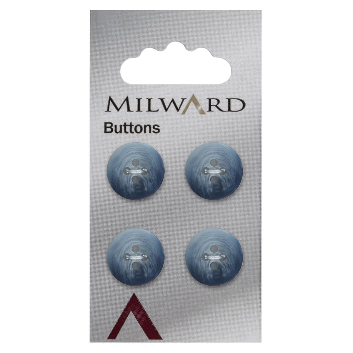 Milward Knoop Gemarmerd Blauw/Wit 15mm (4 stuks)