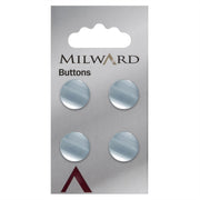 Milward Knoop Glans Blauw 13mm (4 stuks)