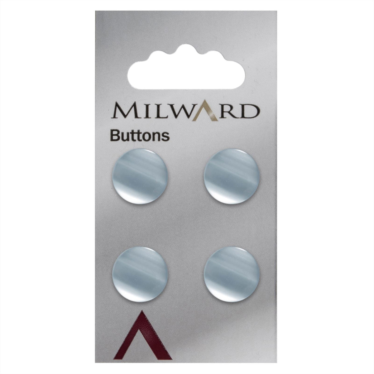 Milward Knoop Glans Blauw 13mm (4 stuks)