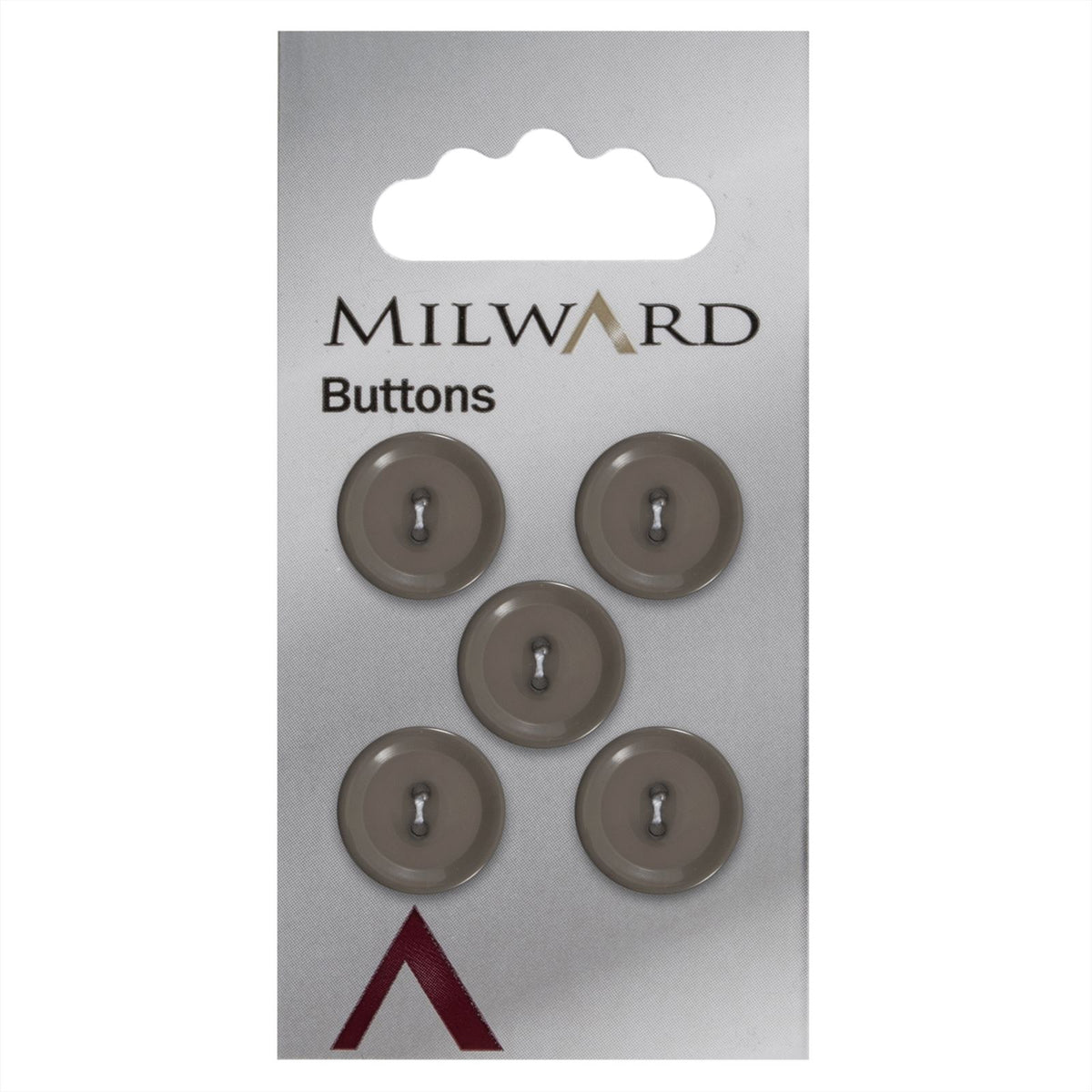 Milward Knoop Glans Grijs 15mm (5 stuks)