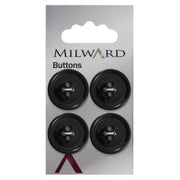 Milward Knoop Glanzend Donkerblauw 21mm (4 stuks)