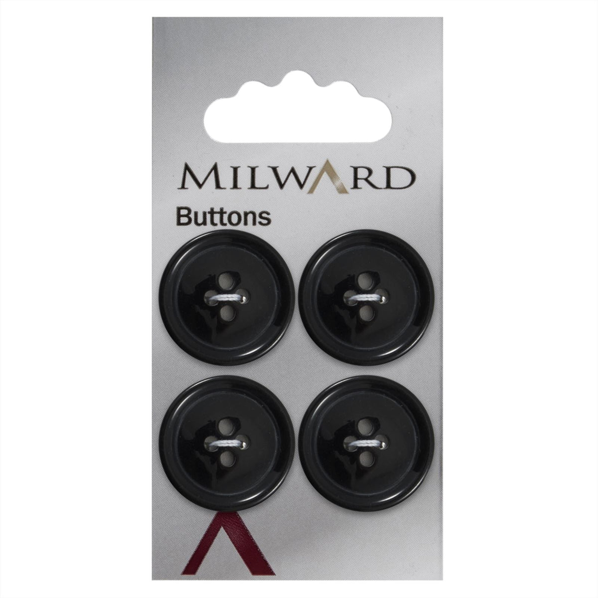 Milward Knoop Glanzend Donkerblauw 21mm (4 stuks)