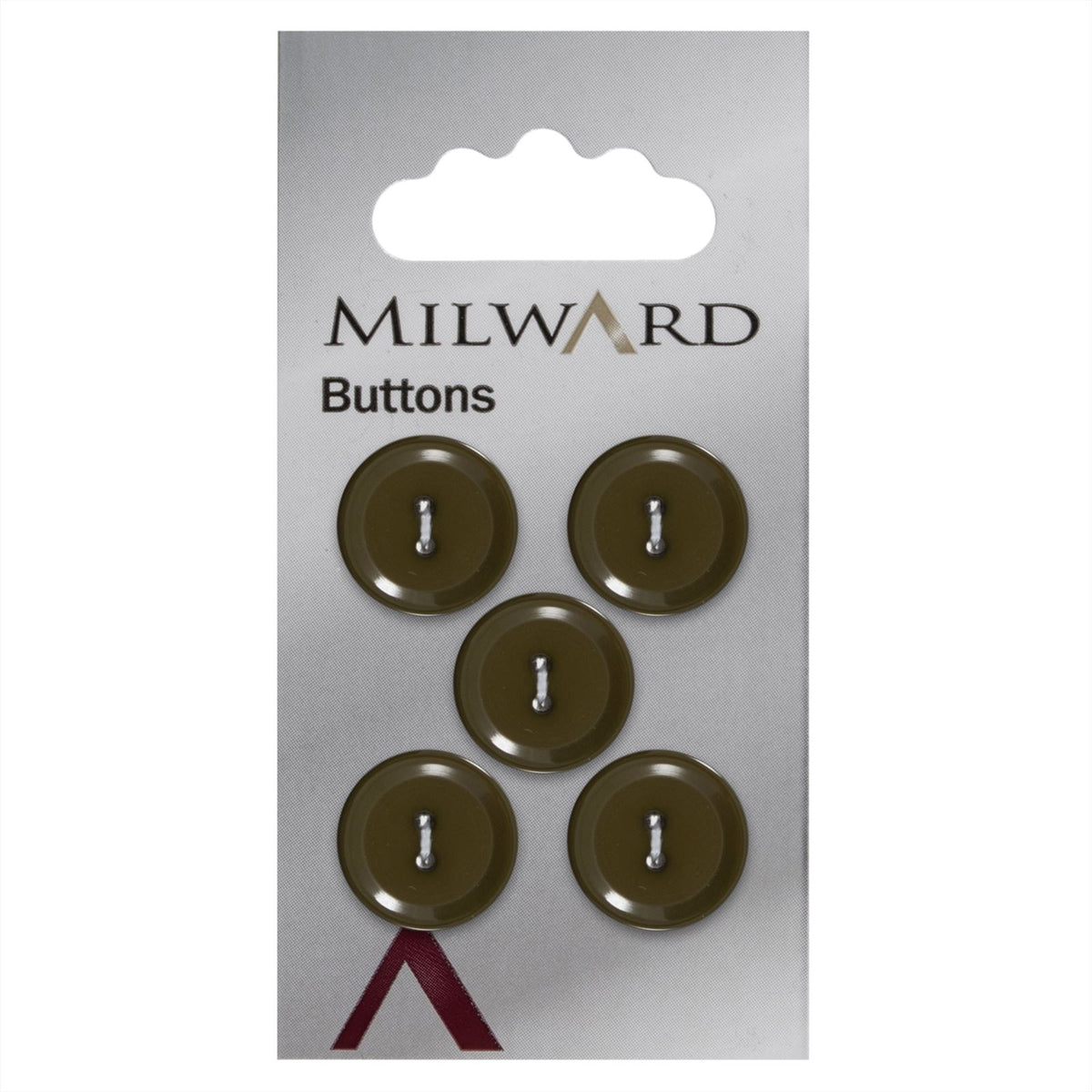 Milward Knoop Glanzend Donkergroen 15mm (5 stuks)