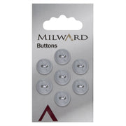 Milward Knoop Glanzend Grijs 12mm (7 stuks)
