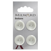Milward Knoop Glanzend Parelmoer Wit 19mm (4 stuks)