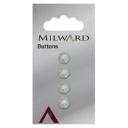 Milward Knoop Glanzende Bol Parelmoer 8mm (4 stuks)