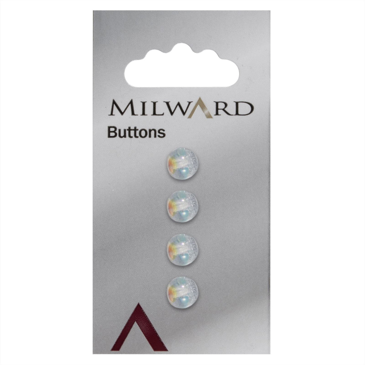 Milward Knoop Glanzende Bol Parelmoer 8mm (4 stuks)