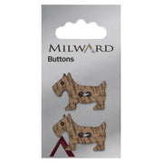 Milward Knoop Hout Hondje 30mm (2 stuk)