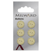 Milward Knoop Lichtgeel Met Parelmoer Rand 13mm (6 stuks)