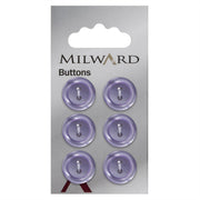 Milward Knoop Lila Glans Met Opstaande Rand 15mm (6 stuks)