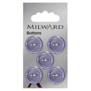 Milward Knoop Lila Glans Met Opstaande Rand 17mm (5 stuks)