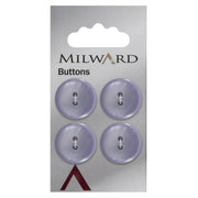 Milward Knoop Lila/Zilver Glans 19mm (4 stuks)
