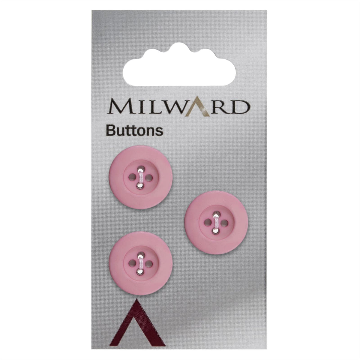 Milward Knoop Mat Roze 17mm (3 stuks)