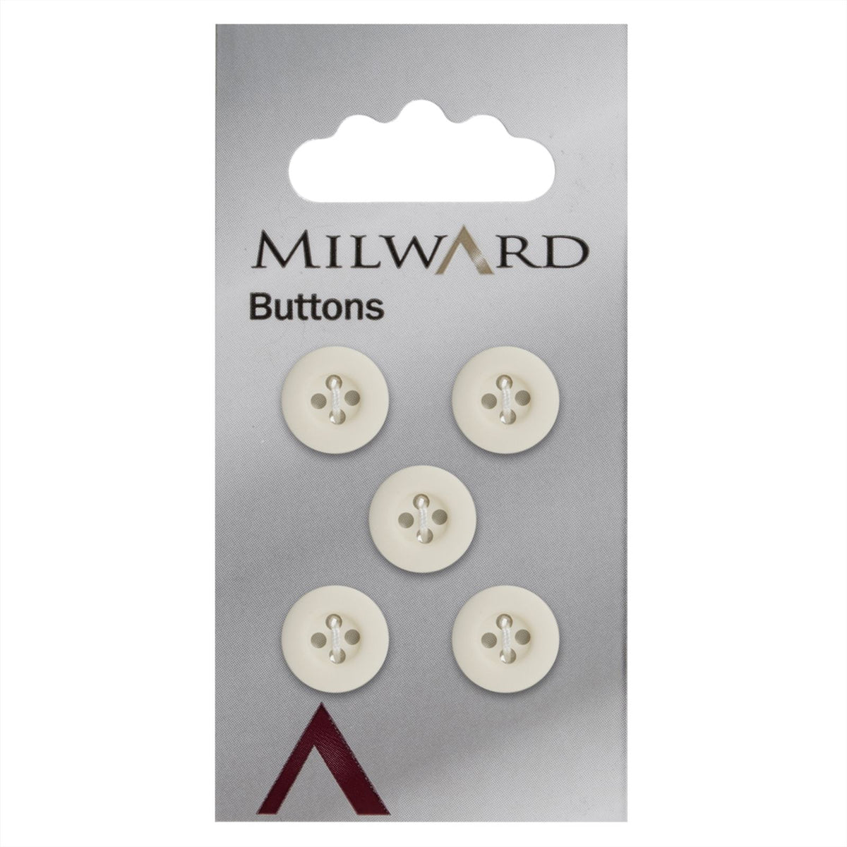 Milward Knoop Mat Wit 12mm (5 stuks)