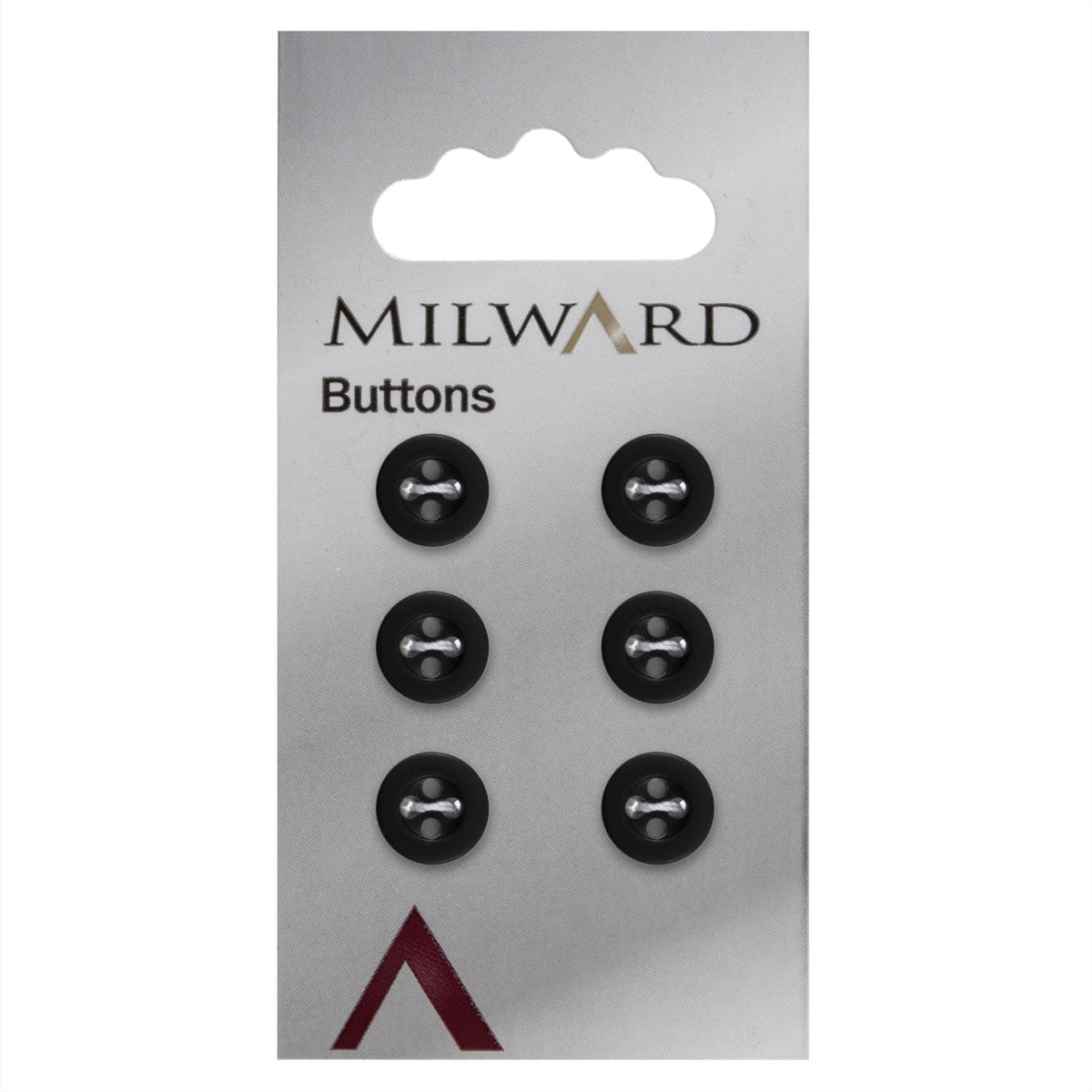 Milward Knoop Mat Zwart 10mm (6 stuks)