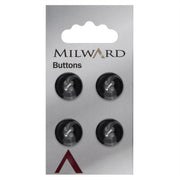Milward Knoop Mat Zwart/Grijs 15mm (4 stuks)