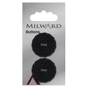 Milward Knoop met Gevlochten Werkje Zwart 27mm (2 stuks)