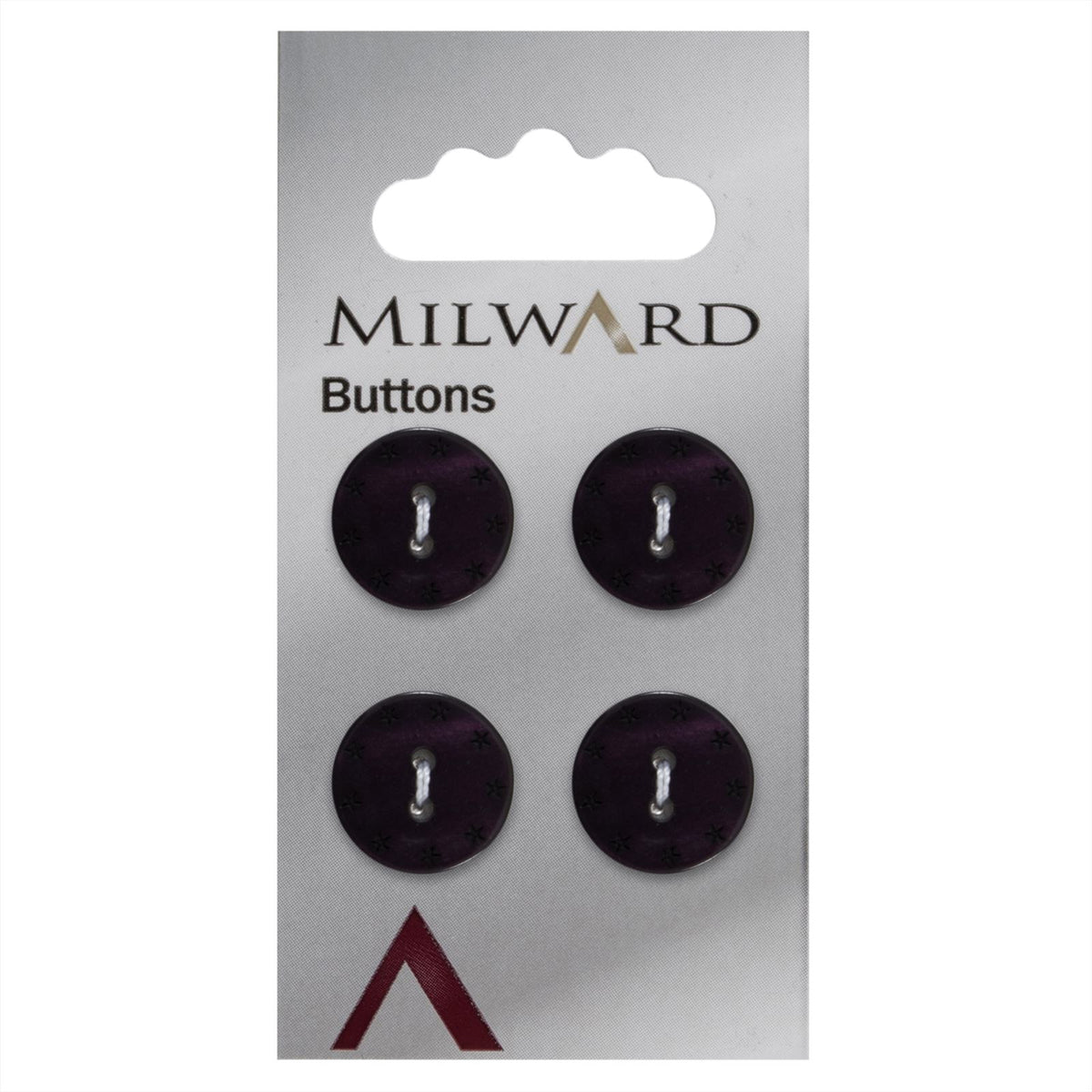 Milward Knoop met Sterretjes Paars 13mm (4 stuks)