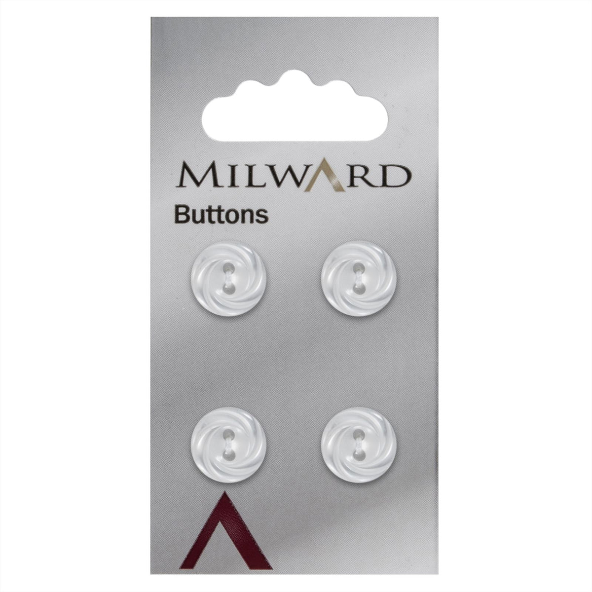 Milward Knoop met Werkje Wit 12mm (4 stuks)