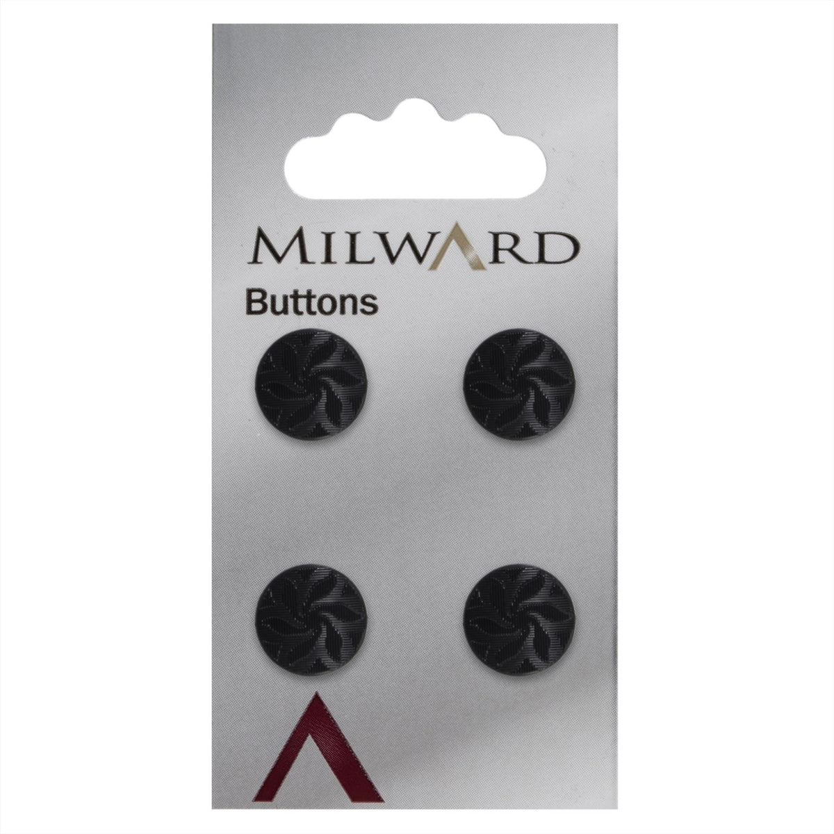Milward Knoop met Werkje Zwart 12mm (4 stuks)